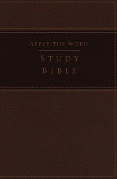 portada Nkjv, Apply the Word Study Bible, Large Print, Leathersoft, Brown, red Letter Edition: Live in his Steps (Bible Nkjv) (en Inglés)