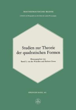 portada Studien Zur Theorie Der Quadratischen Formen (en Alemán)