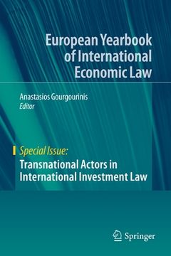 portada Transnational Actors in International Investment Law (en Inglés)