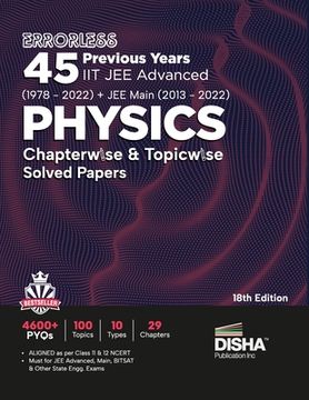 portada Errorless 45 Previous Years IIT JEE Advanced (1978 - 2021) + JEE Main (2013 - 2022) PHYSICS Chapterwise & Topicwise Solved Papers 18th Edition PYQ Que (en Inglés)