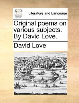 portada original poems on various subjects. by david love. (en Inglés)