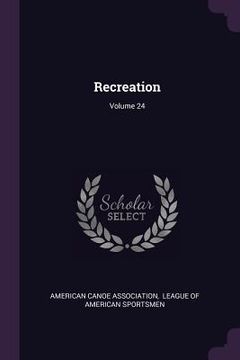 portada Recreation; Volume 24