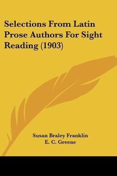 portada selections from latin prose authors for sight reading (1903) (en Inglés)