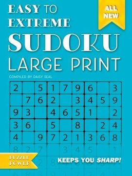 portada Easy to Extreme Sudoku Large Print (Blue): Keeps You Sharp (Puzzle Power) (in English)