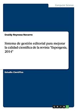 portada Sistema de Gestión Editorial Para Mejorar la Calidad Científica de la Revista "Espergesia, 2014"