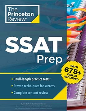 portada Princeton Review Ssat Prep: 3 Practice Tests + Review & Techniques + Drills (2024) (Private Test Preparation) 