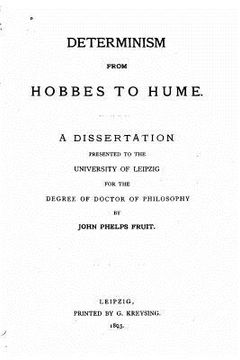 portada Determinism from Hobbes to Hume, A Dissertation