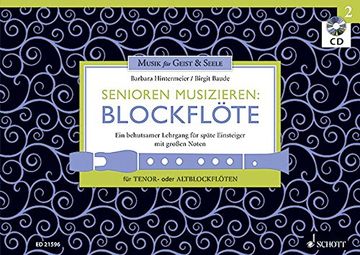 portada Senioren Musizieren: Blockflöte: Ein Behutsamer Lehrgang für Späte Einsteiger mit Großen Noten. Band 2. Tenor- Oder Alt-Blockflöte. Lehrbuch mit cd.