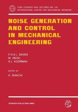 portada Noise Generation and Control in Mechanical Engineering (in English)