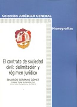portada EL CONTRATO DE SOCIEDAD CIVIL: DELIMITACIÓN Y RÉGIMEN JURÍDICO (En papel)