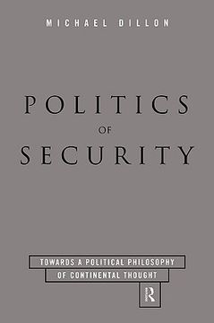 portada politics of security: towards a political phiosophy of continental thought (in English)