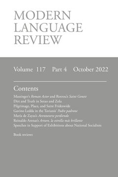 portada Modern Language Review (117: 4) October 2022 (in English)