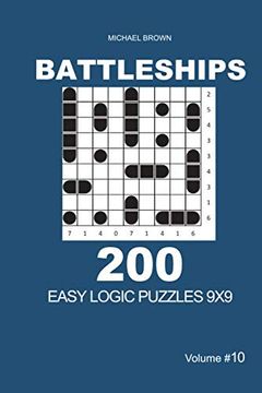 portada Battleships - 200 Easy Logic Puzzles 9x9 (Volume 10) (en Inglés)