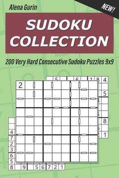 portada Sudoku Collection: 200 Very Hard Consecutive Sudoku Puzzles 9x9 (en Inglés)