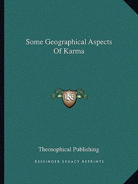 portada some geographical aspects of karma (en Inglés)
