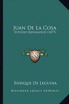 portada Juan de la Cosa: Estudio Biografico (1877) (in Spanish)
