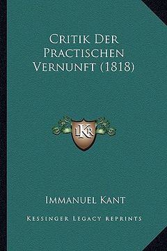 portada Critik Der Practischen Vernunft (1818) (en Alemán)