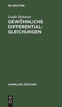 portada Gewöhnliche Differentialgleichungen (Sammlung g Schen) (en Alemán)