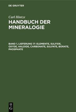 portada Elemente, Sulfide, Oxyde, Haloide, Carbonate, Sulfate, Borate, Phosphate (in German)