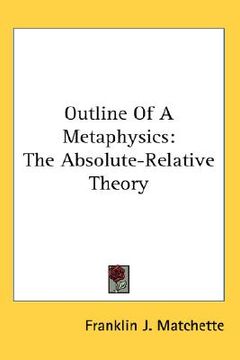 portada outline of a metaphysics: the absolute-relative theory (en Inglés)