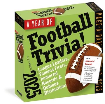 portada A Year of Football Trivia! Page-A-Day Calendar 2025: League Leaders, Famous Firsts, Immortal Records & Dubious Distinctions