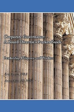 portada corporate governance: a board director's pocket guide: leadership, diligence, and wisdom (in English)
