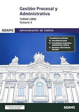 portada Gestión Procesal y Administrativa. Temario 4. Turno Libre (in Spanish)
