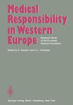 portada Medical Responsibility in Western Europe de j. Blackie(Springer Verlag Gmbh)