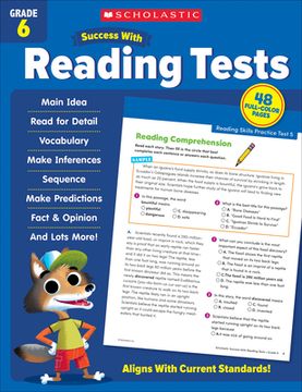 portada Scholastic Success With Reading Tests Grade 6 Workbook 