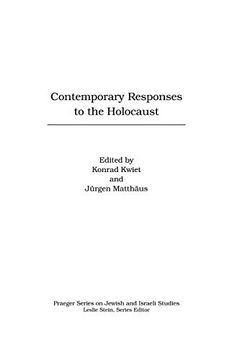 portada Contemporary Responses to the Holocaust (en Inglés)