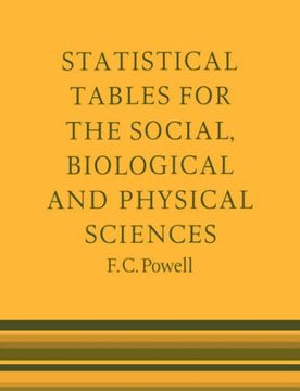 portada Statistical Tables for the Social Biological and Physical Sciences (en Inglés)