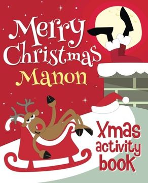 portada Merry Christmas Manon - Xmas Activity Book: (Personalized Children's Activity Book)