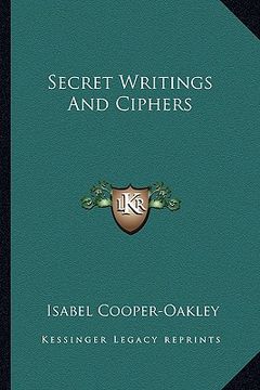 portada secret writings and ciphers (in English)