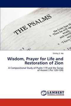 portada wisdom, prayer for life and restoration of zion
