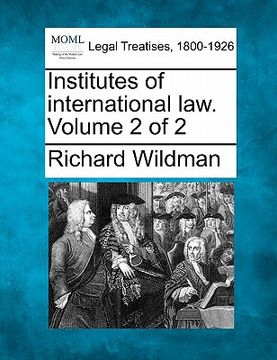 portada institutes of international law. volume 2 of 2
