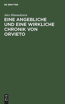 portada Eine Angebliche und Eine Wirkliche Chronik von Orvieto (en Alemán)