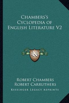 portada chambers's cyclopedia of english literature v2 (en Inglés)