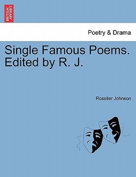 portada single famous poems. edited by r. j. (en Inglés)