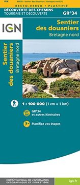 portada Sentier des Douaniers Bretagne Nord 1: 100 000 (in French)