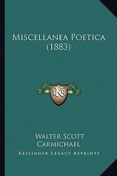 portada miscellanea poetica (1883) (en Inglés)