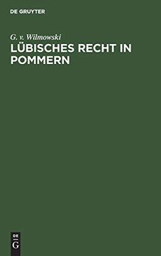 portada Lübisches Recht in Pommern (en Alemán)