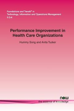 portada Performance Improvement in Health Care Organizations (in English)