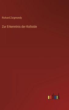 portada Zur Erkenntnis der Kolloide (en Alemán)