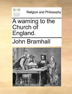 portada a warning to the church of england. (in English)