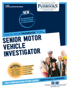 portada Senior Motor Vehicle Investigator (C-3935): Passbooks Study Guide Volume 3935 (en Inglés)
