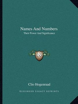 portada names and numbers: their power and significance (en Inglés)