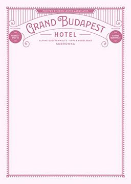 portada Fictional Hotel Notepads: Grand Budapest Hotel (in English)
