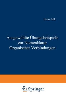 portada Ausgewählte Übungsbeispiele zur Nomenklatur Organischer Verbindungen (German Edition)