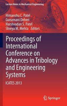 portada Proceedings of International Conference on Advances in Tribology and Engineering Systems: Icates 2013