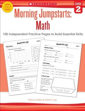 portada morning jumpstarts: math (grade 2): 100 independent practice pages to build essential skills (in English)